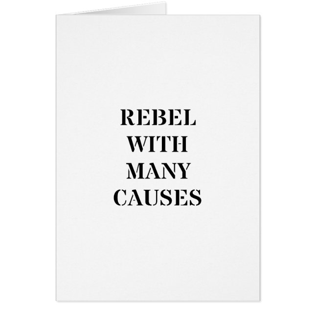 Rebel With Many Causes (Front)
