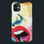 Rebel Yell - Pop Art Portrait iPhone 11 Case<br><div class="desc">Rebel Yell by Carissa Rose, originally done with watercolors and markers/fountain pens on bristol board. Carissa Rose is a 20 year old artist out of Chicago IL. Her work is inspired by underground culture, tattoos, graffiti, and music. She works in traditional mediums, mostly pencils and watercolors. To see more of...</div>