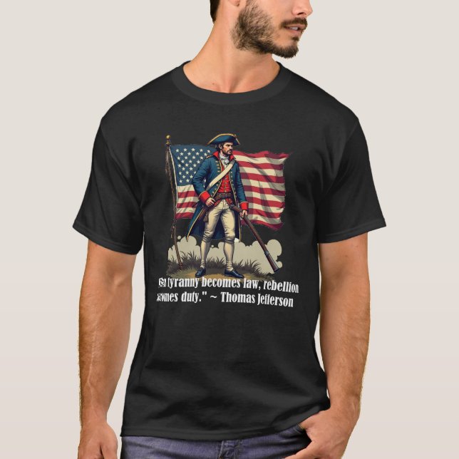 Rebellion Duty – Patriotic American Soldier T-Shir T-Shirt (Front)