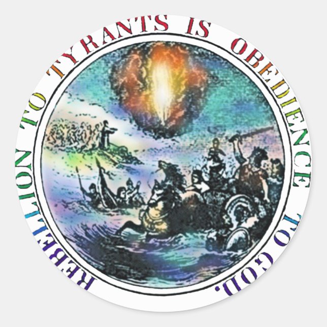 Rebellion to Tyrants is Obedience to God Stickers (Front)