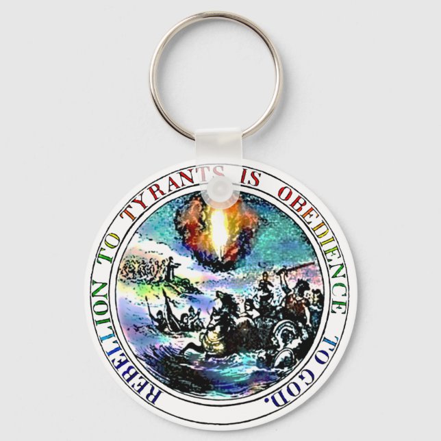 Rebellion To Tyrants Thomas Jefferson Great Seal Keychain (Front)