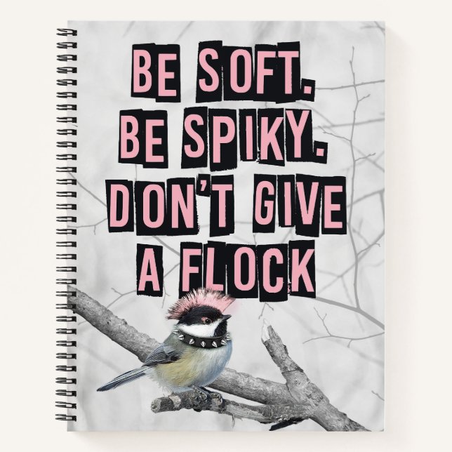 Rebellious Punk Bird Notebook (Front)