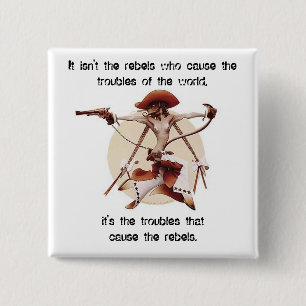 Rebels 2 Inch Square Button