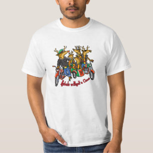 Rebels without a Claus Reindeer Holiday Cartoon T-Shirt