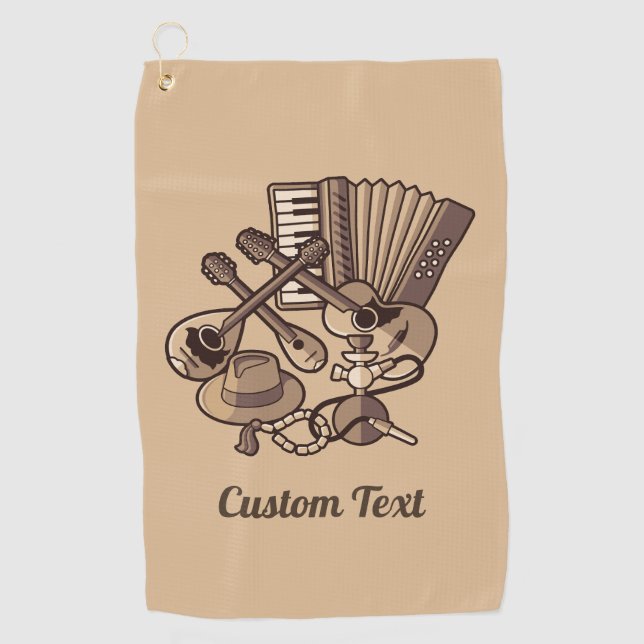 Rebetiko Icons Golf Towel (Front)