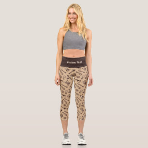 Rebetiko Pattern Capri Leggings