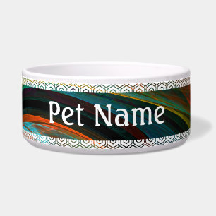 Rebirth Abstract Art Dog Bowl