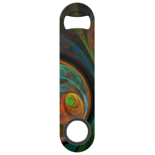 Rebirth Blue Abstract Art Bar Key