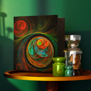 Rebirth Blue Abstract Art Binder