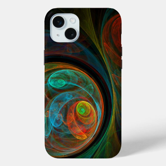 Rebirth Blue Abstract Art Case-Mate iPhone Case (Back)
