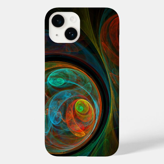 Rebirth Blue Abstract Art Case-Mate iPhone Case (Back)