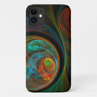 Rebirth Blue Abstract Art iPhone 11 Case