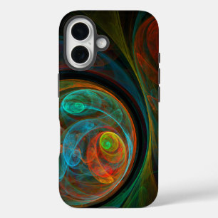 Rebirth Blue Abstract Art iPhone 16 Case