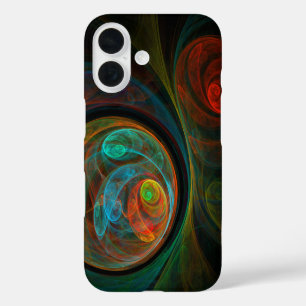 Rebirth Blue Abstract Art iPhone 16 Case