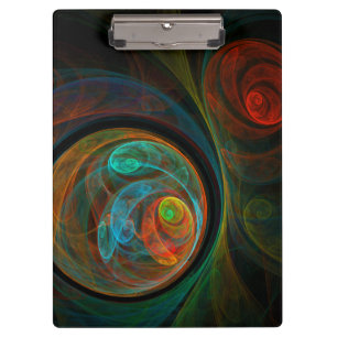 Rebirth Blue Abstract Art Clipboard