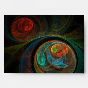 Rebirth Blue Abstract Art Envelope