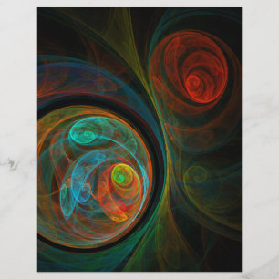 Rebirth Blue Abstract Art Flyer