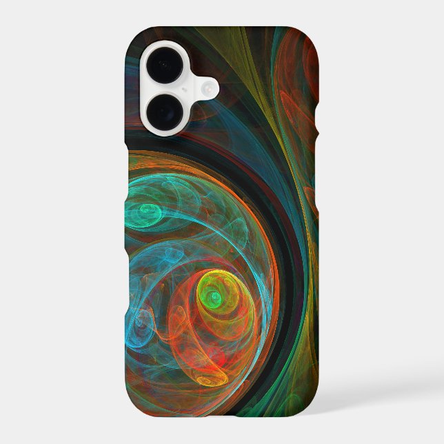 Rebirth Blue Abstract Art iPhone Case (Back)