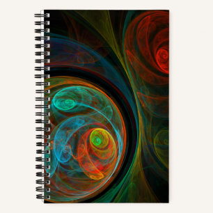 Rebirth Blue Abstract Art Notebook