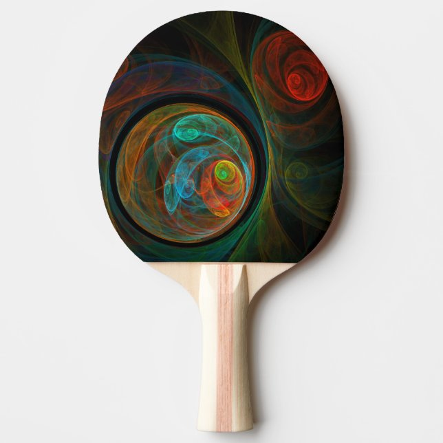 Rebirth Blue Abstract Art Ping Pong Paddle (Front)