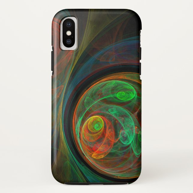 Rebirth Green Abstract Art Case-Mate iPhone Case (Back)