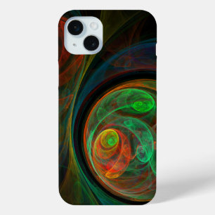 Rebirth Green Abstract Art iPhone 15 Mini Case