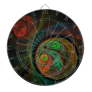 Rebirth Green Abstract Art Dartboard