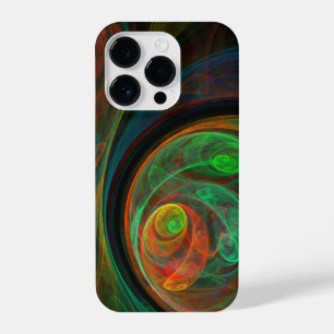 Rebirth Green Abstract Art iPhone 14 Pro Case
