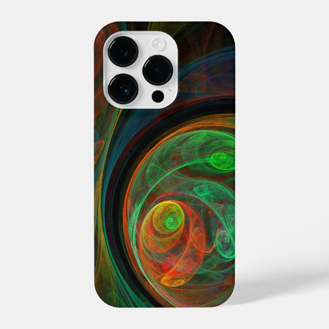 Rebirth Green Abstract Art iPhone Case (Back)