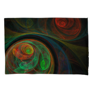 Rebirth Green Abstract Art Pillowcase