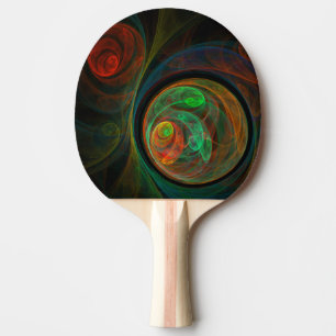 Rebirth Green Abstract Art Ping Pong Paddle