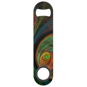Rebirth Green Abstract Art Speed Bottle Opener