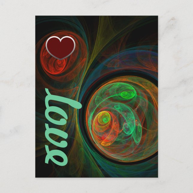 Rebirth Green Love Postcard (Front)