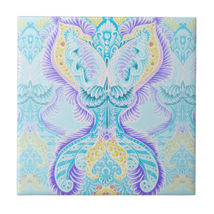 Rebirth, New age, meditation, boho, hippie Tile