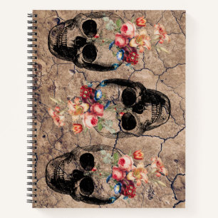 Rebirth - Skulls Blossoming from Dust Notebook