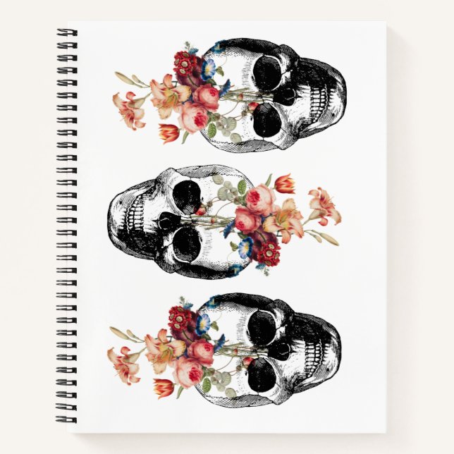 Rebirth - Skulls Blossoming Notebook (Front)