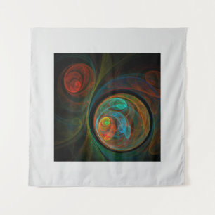 Rebirth Spiral Modern Cosmic Abstract Art Tapestry