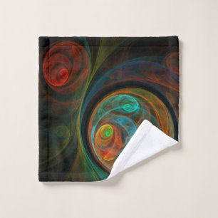 Rebirth Spiral Modern Cosmic Abstract Art Wash Cloth