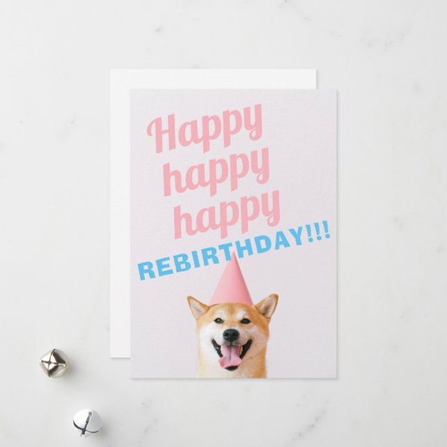 Rebirthday | Cancer Survivor Anniversary Card (Front/Back In Situ)