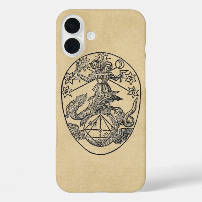 Rebis Hermaphrodite Symbol Sepia Case-Mate iPhone Case (Back)