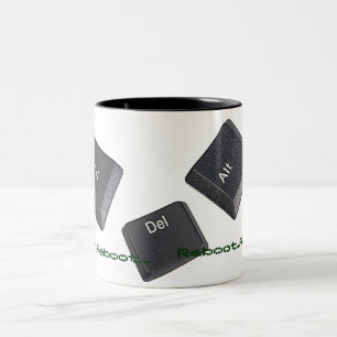 Reboot Computer Keys Two-Tone Coffee Mug