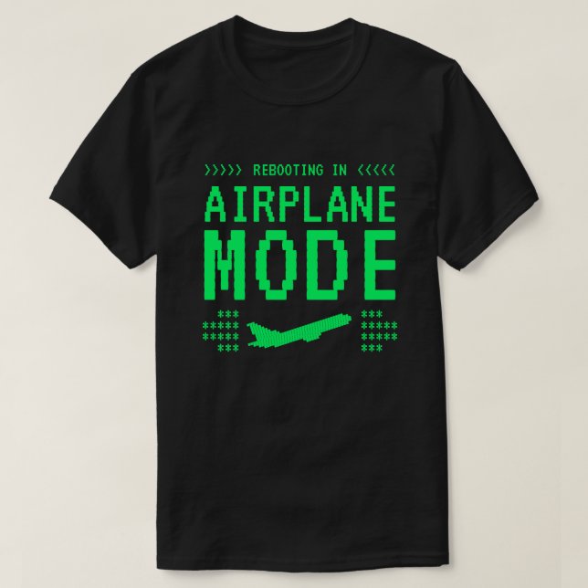 Reboot Screen Airplane Mode T-Shirt (Design Front)