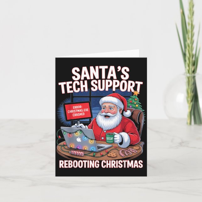 Rebooting Support Santa Tech s Joke Card (Front)