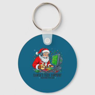 Rebooting Support Tech Santa s Crew Keychain