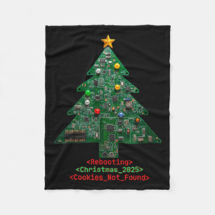 Rebooting The Holidays It Tech Suprt Computer Geek Fleece Blanket