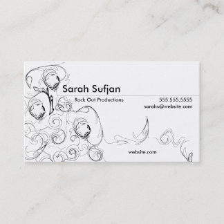 Reborn - Black & White Business Card