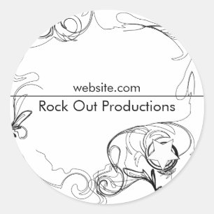 Reborn - Black & White Classic Round Sticker