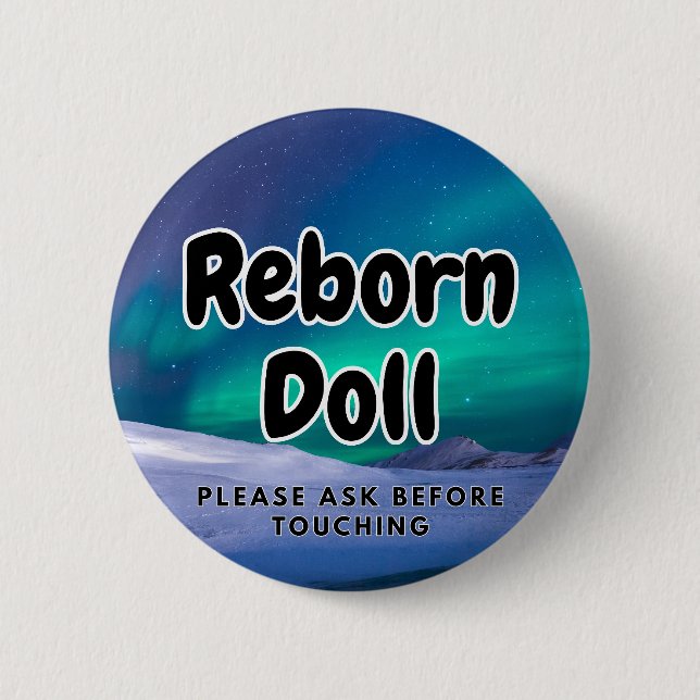 Reborn doll Button Please Ask Before Touching (Front)