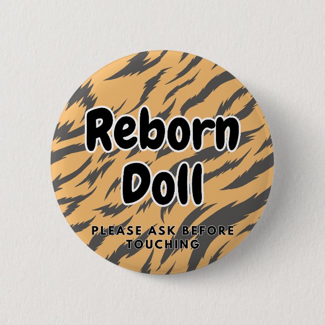 Reborn doll Button Please Ask Before Touching (Front)