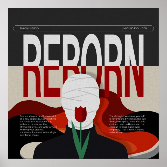Reborn Mindset Typography Poster (Front)